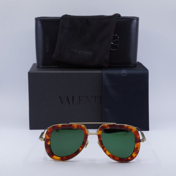 Valentino V-LSTORY VLS-129C Sunglasses - Honey Havana/Green - Picture 2 of 10